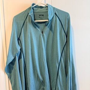 Orvis Teal Long-Sleeve Quarter-Zip Top